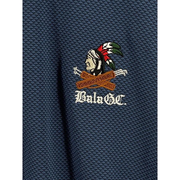 Greg Norman Bala Golf Club Logo Polo Shirt Philadelphia Navy Blue Sz XL Men's - Picture 3 of 10